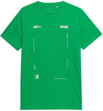 Koszulka męska 4F zielona 4FSS23TTSHM311 41S