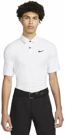 Nike Dri-Fit Tour Mens Solid Golf Polo White/Black L