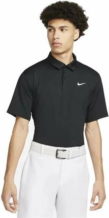 Nike Dri-Fit Tour Mens Solid Golf Polo Black/White L