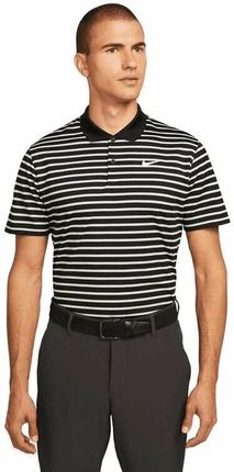 Nike Dri-Fit Victory Mens Striped Golf Polo Black/White 2XL