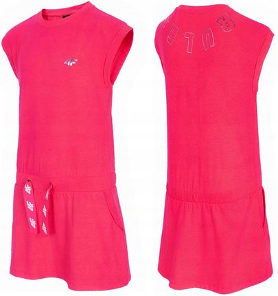 Sukienka dla dziewczynki 4F różowa HJL21 JSUDD001 63S