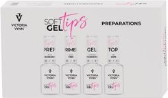 Victoria Vynn Zestaw Preparatw Do Soft Gel Tips Prep Primer Baza Top 4 X 15Ml