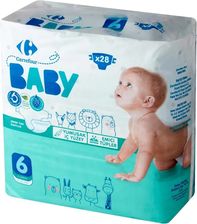 Zdjęcie Carrefour Baby Pieluchy dziecięce 6 XL 15-27 kg 28 sztuk - Radzyń Podlaski