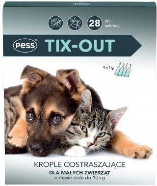 Pess Tix-Out Krople Dla Małych Zwierząt Do 10Kg 6394