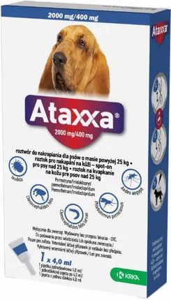 Krka Ataxxa Spot-On 4Ml Krople Na Pchły Kleszcze I Komary Dla Psa