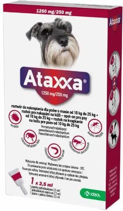 Krka Ataxxa Spot-On 2.5Ml Krople Na Pchły Kleszcze I Komary Dla Psa