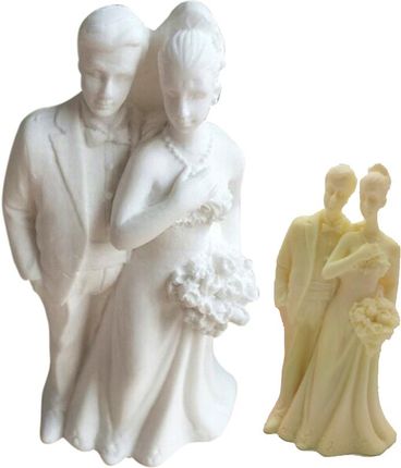 Naturalne mydełko glicerynowe para młoda średnia 3D stojąca na ślub podziękowania