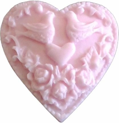 Mini mydełko glicerynowe serce gołąbki na ślub podziękowania dla gości weselnych