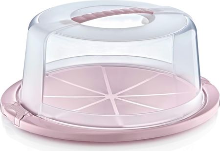 KEEEPER - Pojemnik na ciasto - okrągły - różowy - 33x38x17 cm