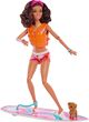 Barbie plażowa (brunetka) + akcesoria HPL69