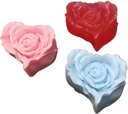Mini mydełko serce róża na Dzień Mamy Ślub I komunię Św Chrzest