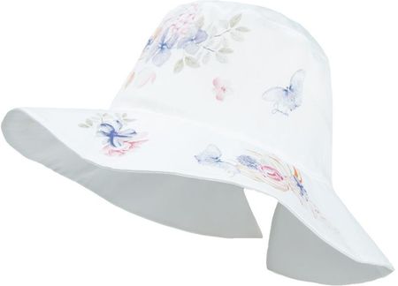 Jamiks MIRIAM kapelusz dla dziewczynki kwiaty biały