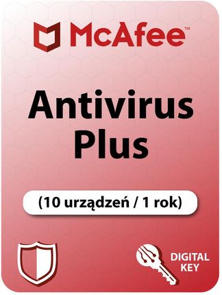 Mcafee AntiVirus Plus (10 urządzeń / 1 rok) (Cyfrowy klucz licencyjny) (MAAVP101)