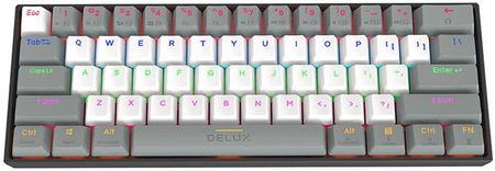 Klawiatura Delux KM33 BT RGB szaro-biała (KM33GREY)