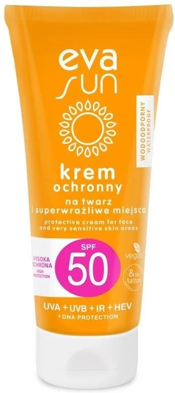 Eva Spf Krem ochronny na twarz i superwrażliwe miejsca SPF 50 Eva Sun 50 ml ...