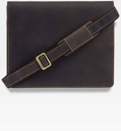 Elegancka torba messenger A4 z funkcjonalnym wnętrzem - Visconti Harvard (L) Ciemny Brąz