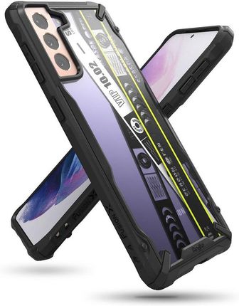 Ringke Etui Fusion X Design Do Samsung Galaxy S21+ 5G (S21 Plus 5G) Czarny (Ticket Band)