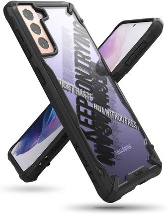 Ringke Etui Fusion X Design Do Samsung Galaxy S21+ 5G (S21 Plus 5G) Czarny (Cross)