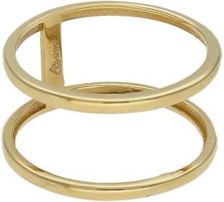 Diament Złoty pierścionek damski 585 nowoczesny wzór rozmiar 12