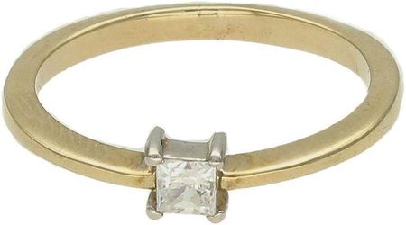 Diament Złoty pierścionek damski 585 zaręczynowy wzór rozmiar 15