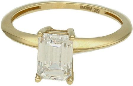Diament Złoty pierścionek damski 585 zaręczynowy wzór rozmiar 12