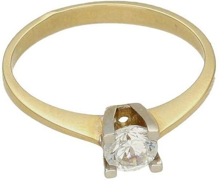 Diament Złoty pierścionek damski 585 zaręczynowy wzór rozmiar 10