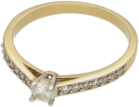 Diament Złoty pierścionek damski Zaręczynowy wzór rozmiar 19