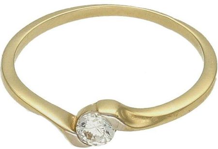 Diament Złoty pierścionek 585 damski zaręczynowy wzór rozmiar 11