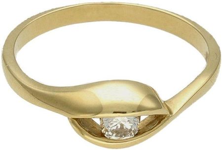 Diament Złoty pierścionek 585 damski zaręczynowy wzór rozmiar 16