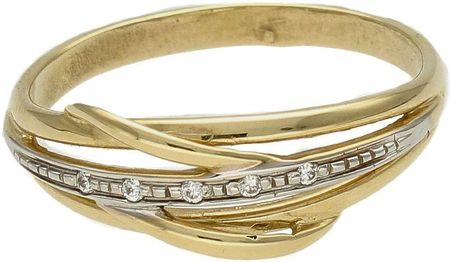 Diament Złoty pierścionek damski 585 Zaręczynowy wzór rozmiar 22