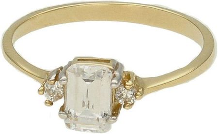 Diament Złoty pierścionek damski 585 zaręczynowy wzór rozmiar 12
