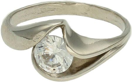 Diament Złoty pierścionek damski 585 zaręczynowy białe złoto rozmiar 12