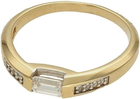 Diament Złoty pierścionek damski 585 zaręczynowy wzór rozmiar 17