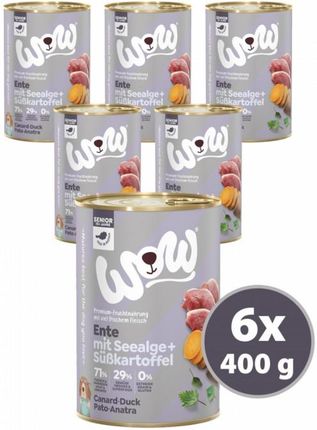 Wow Senior Ente Kaczka Z Algami I Batatami 6X400G