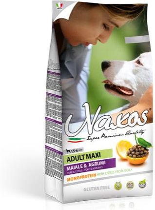 Naxos Adult Maxi Wieprzowina Karma Bezglutenowa i Monobiałkowa dla psów ras wielkich 12kg