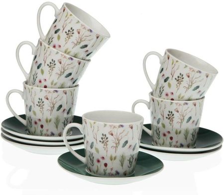 Versa Zestaw Filiżanek I Talerzyków Sansa Kvety Herbata Porcelana 12El. (S3410126)