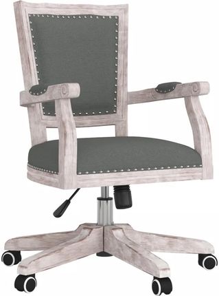 Obrotowe Krzesło Biurowe Ciemnoszare Obite Tkaniną
