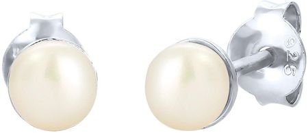 Elli Kolczyki Dziecięce sztyfty Basic z perłami słodkowodnymi w srebrze próby 925 Damski