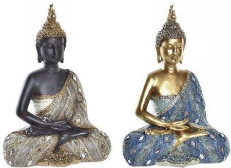 Dkd Home Decor Figurka Dekoracyjna Niebieski Złoty Brązowy Budda Orientalny 20X11X29 Cm (2 Sztuk) 62064661