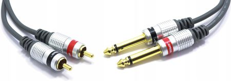 Kabel 2x Jack 6,3 Mono 2X Rca Vitalco MK50 1.5m - zdjęcie 3