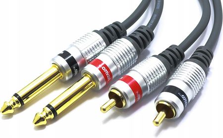 Kabel 2x Jack 6,3 Mono 2X Rca Vitalco MK50 1.5m - zdjęcie 4