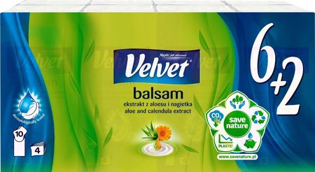 Velvet Balsam Chusteczki Aloes 8 Paczek x 9 szt.