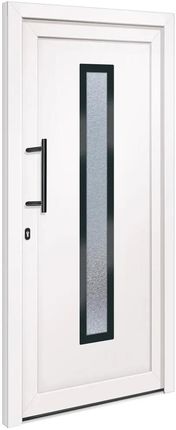 vidaXL Drzwi Wejściowe Białe 98x208cm PVC 3157076
