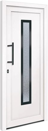 vidaXL Drzwi Wejściowe Białe 108x200cm PVC 3157077