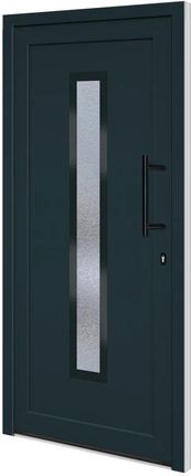 vidaXL Drzwi Wejściowe Antracytowe 98x200cm PVC 3157090