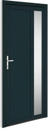 vidaXL Drzwi Wejściowe Antracytowe 98x208cm PVC 3157101