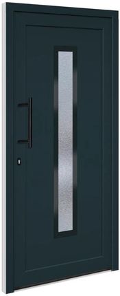 vidaXL Drzwi Wejściowe Antracytowe 98x200cm PVC 3157085