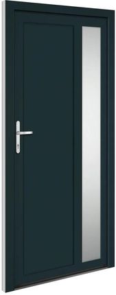 vidaXL Drzwi Wejściowe Antracytowe 98x200cm PVC 3157100
