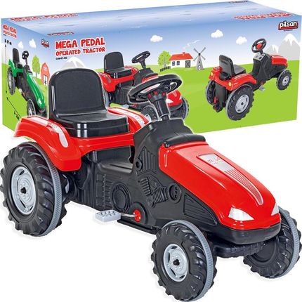 Pilsan Traktor Na Pedały Jeździk Pojazd Z Kierownicą Czerwony 07321