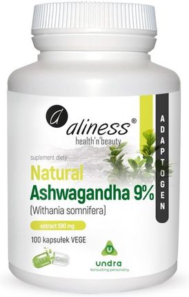 Aliness Natural Ashwagandha 590 Mg 9% 100Kaps.